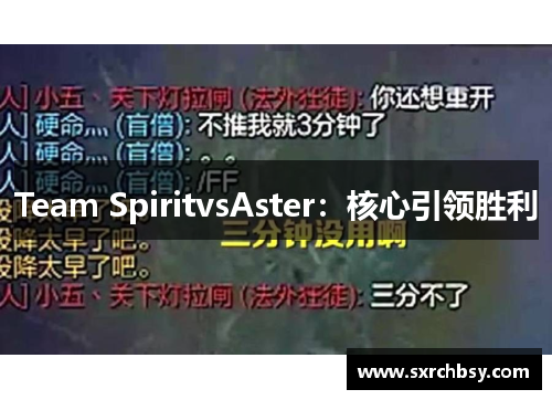 Team SpiritvsAster：核心引领胜利