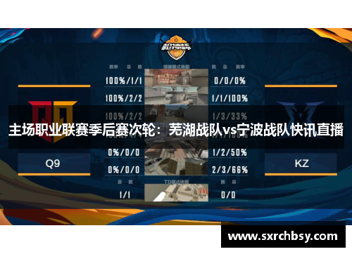 主场职业联赛季后赛次轮：芜湖战队vs宁波战队快讯直播