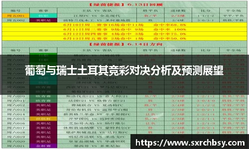 葡萄与瑞士土耳其竞彩对决分析及预测展望